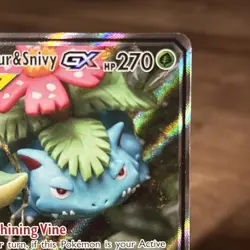 Pokemon TCG Venusaur & Snivy GX SM229 Alternative Art Tag Team Promo - Image 5
