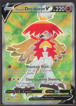 Pokemon Hisuian Decidueye V 173/189 Astral Radiance Sword & Shield FULL ART - Image 1