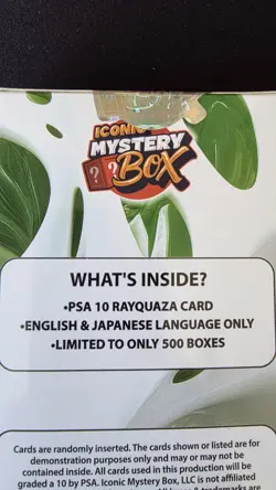 Pokemon MYSTERY BOX: 1 PSA 10 RAYQUAZA! LIMITED TO Only 500 BOXES - Image 2