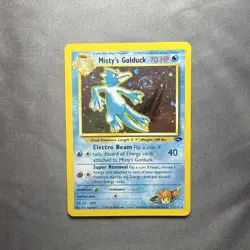 Pokemon TCG Misty's Golduck Gym Challenge 12/132 Unlimited Holo Rare 💫Swirl - Image 1