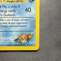Pokemon TCG Misty's Golduck Gym Challenge 12/132 Unlimited Holo Rare 💫Swirl - Image 4