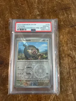 2023 Pokemon SVI EN Pokemon Center Pre-Order Lechonk SV #155 PSA 10 Gem Mint MT - Image 1