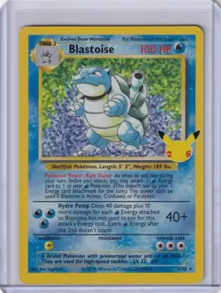 BLASTOISE 002/102 POKEMON TCG CELEBRATIONS: CLASSIC COLLECTION HOLO NEAR MINT - Image 1