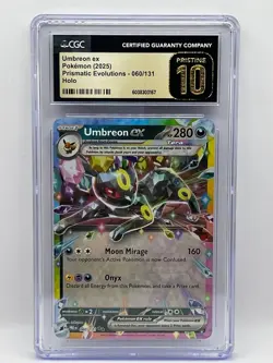 2025 Pokemon Umbreon EX #60/131 Prismatic Evolutions CGC 10 PRISTINE - Image 1