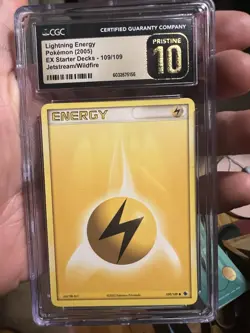 Pokemon Delta Species 2005 Lightning Energy 109/109 CGC PRISTINE 10 POP 1 - Image 1