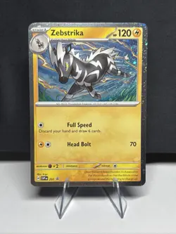 Pokemon TCG Zebstrika SVP 201 Destined Rivals SV Black Star Promo - NM - Image 1