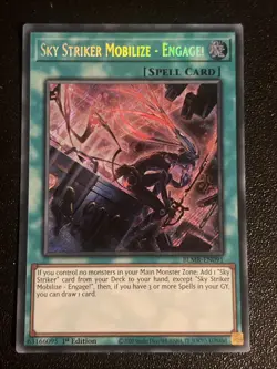 YUGIOH SKY STRIKER MOBILIZE - ENGAGE! SECRET RARE BLMR-EN091 NEAR MINT - Image 1