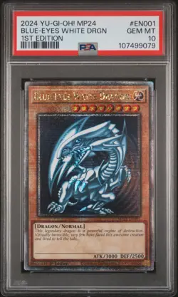 2024 YU-GI-OH! MP24-25TH ANV TIN: DUELING MIRRORS BLUE-EYES WHITE DRAGON PSA 10 - Image 1