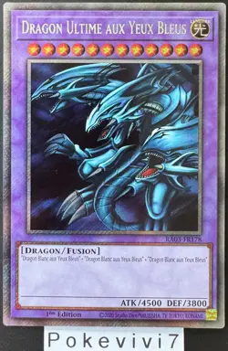 Carte YU-GI-OH! DRAGON ULTIME AUX YEUX BLEUS RA03-FR178 PSR NEUF - Image 1