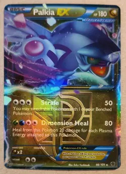 2013 Pokemon TCG - Palkia EX 66/101 Ultra Rare Holo Card Plasma Blast LP+/LP- - Image 1