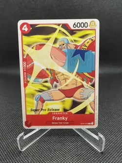 One Piece Card Game English Promo Super Pre-Release Gold Stamped Franky Straw - Image 1