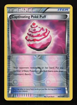 99/114 Captivating Poke Puff Uncommon Reverse Holo: Pokemon Trading Card Game - Image 1