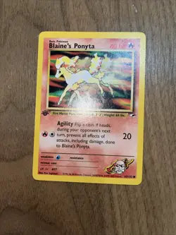 Pokemon - Blaine's Ponyta - 1st Edition - 63/132 - Gym Heroes - Common Card Mint - Image 1