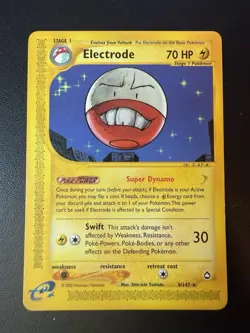 Electrode Aquapolis 8/147 Rare Vintage WoTc era E-Reader Pokemon Card VLP - Image 1