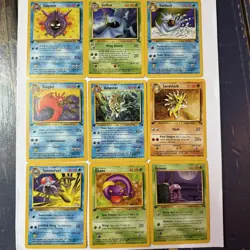 Pokemon Fossil 1st Edition - 9 Card Lot - LP/ NM - TCG Vintage - Image 1