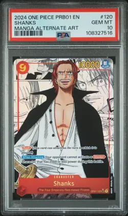 PSA 10 Shanks OP01-120 Manga Rare SEC PRB The Best One Piece Card - Image 1