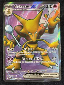Pokemon Alakazam EX TCG Scarlet Violet-151 Holo Ultra Rare Card 188/165 NM - Image 1