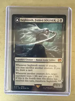Magic the Gathering Final Fantasy Sephiroth Fabled Soldier #115 Mythic Card - Image 1