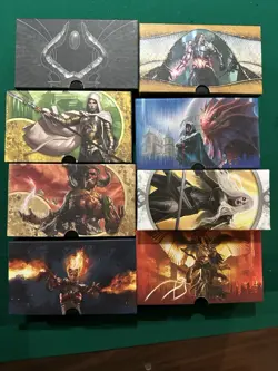 MTG: 8 EMPTY Fat Pack Boxes. (Theros, Ravnica, Gatecrash, Avacyn Restored) - Image 1
