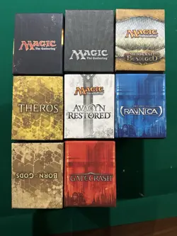 MTG: 8 EMPTY Fat Pack Boxes. (Theros, Ravnica, Gatecrash, Avacyn Restored) - Image 2