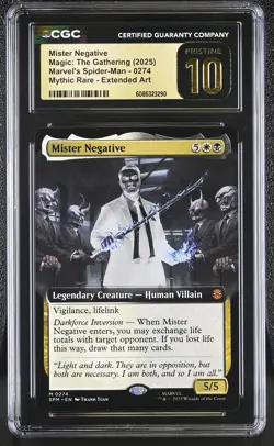 MISTER NEGATIVE Marvel's Spider-Man Extended Art Mythic CGC Pristine 10 MTG - Image 1