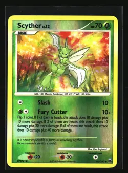 Pokemon SCYTHER 46/100 Reverse Holo (2008 Majestic Dawn) LP/Light Play - Image 1