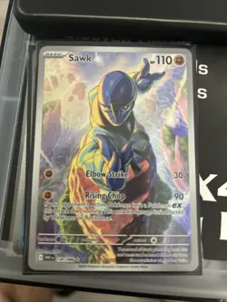 Sawk 130/086 White Flare Full Art Holo Pokemon TCG Never Mint Condition - Image 1