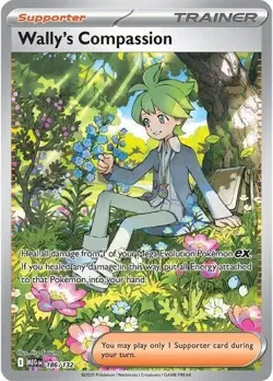 Pokemon TCG Wally's Compassion - 186/132 - ME01: Mega Evolution (MEG) NEAR MINT - Image 1