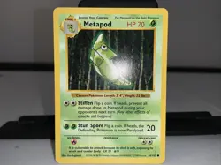 Pokemon Metapod 54/102. 1999 Shadowless Base Set 1st NM - Image 1