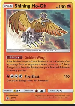 Pokemon TCG Shining Ho-Oh SM Black Star Promo SM70 Promo - Image 1