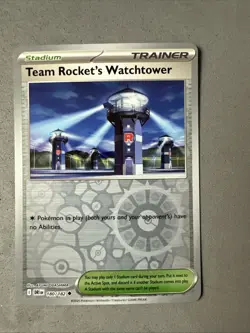 Pokemon TCG * Destined Rivals 180/182 Team Rockets Watchtower U REVERSE HOLO* NM - Image 1
