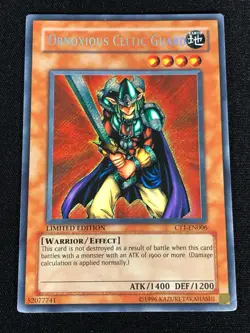 Yugioh Obnoxoious Celtic Guard CT1-EN006 Secret (MP) - Image 1