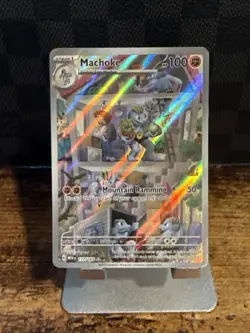 Pokemon Machoke Illustration Rare #177/165 Scarlet & Violet 151 2023 NM TCG Card - Image 1