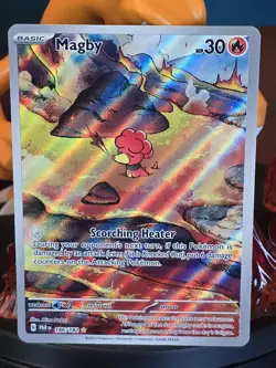 Magby 186/182 Pokemon TCG Scarlet & Violet: Paradox Rift Illustration Rare Card - Image 1