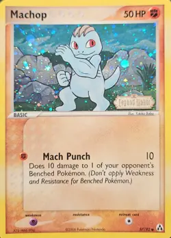 Pokemon Card | Machop 57/92 Legend Maker Reverse Holo Stamped | NM - Image 1