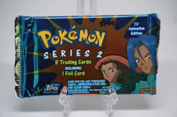 Pokemon Topps TV Animation Edition Series 2 Trading Cards Factory Sealed Pack - Image 1