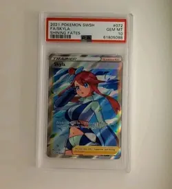 Skyla PSA 10 GEM MINT 072/072 Shining Fates Full Art Trainer Pokemon Card 2021 - Image 2