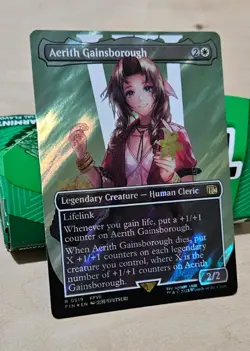 Magic the Gathering Final Fantasy Aerith Gainsborough Borderless, Surge Foil - Image 1
