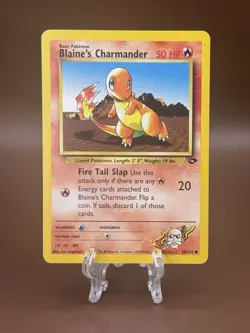 Blaine's Charmander 60/132 Gym Challenge Set Vintage Pokemon TCG Card WOTC - Image 1