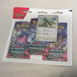 SEALED POKEMON SV5 TEMPORAL FORCES 3PK BLISTER - Image 1