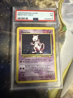 Pokemon PSA NM 7 Mewtwo 1999 Base Set Holo Unlimited Rare Card 10/102 - Image 1