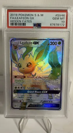 PSA 10 Leafeon GX SV46/SV94 Full Art Holo Hidden Fates GEM MINT Pokemon TCG 💎 - Image 4