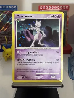 Pokemon Mewtwo LV. 42 11/146 Holo Rare w/ SWIRL Diamond & Pearl Legends Awakened - Image 1