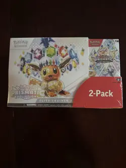 Pokemon Prismatic Evolutions Elite Trainer Box and Booster Bundle Costco 2-Pack - Image 1