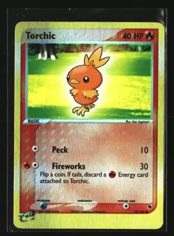 Pokemon TORCHIC 73/109 Reverse Holo (2003 Ruby Sapphire) LP/Light Play - Image 1