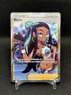 POKEMON NESSA 183/185 SWORD & SHIELD VIVID VOLTAGE FULL ART TRAINER - MINT - Image 1