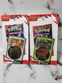Pokemon Destined Rivals Blister Pack Zarude Eevee Cosmos Holo Promo Lot Of 2 - Image 1