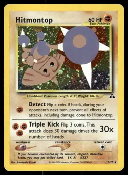 Pokemon Tcg Hitmontop #3 Pokemon Neo Discovery LP - Image 1
