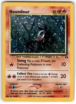 2001 Neo - Discovery Houndour DMG Rare Holo #5 - Image 1