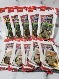 Pokemon Destined Rivals Blister Pack Zarude Eevee Cosmos Holo Promo Lot Of 10 - Image 1